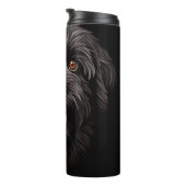 Labradoodle Black Dog Thermosbecher (Nach rechts gedreht)