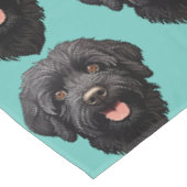 Labradoodle Black Dog Tischdecke (Schrägansicht)