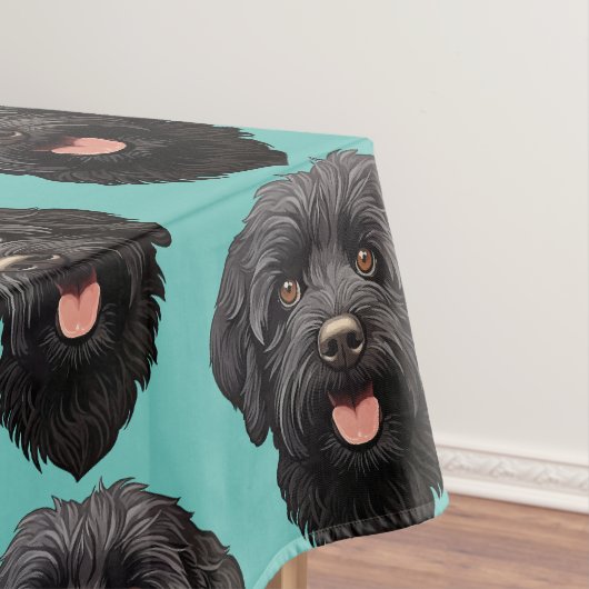 Labradoodle Black Dog Tischdecke (Beispiel)