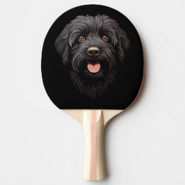 Labradoodle Black Dog Tischtennis Schläger