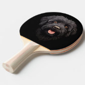 Labradoodle Black Dog Tischtennis Schläger (Vorderseite)