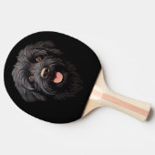 Labradoodle Black Dog Tischtennis Schläger (Seitenansicht)