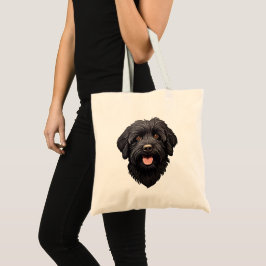 Labradoodle Black Dog Tragetasche