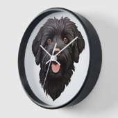 Labradoodle Black Dog Uhr (Winkel)