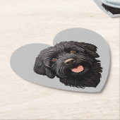 Labradoodle Black Dog Untersetzer (angewinkelt)