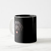 Labradoodle Black Dog Zweifarbige Tasse (Vorderseite Links)