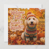 Labradoodle Cozy Herbst Sweater Wetter Herbst (Vorderseite)