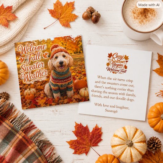 Labradoodle Cozy Herbst Sweater Wetter Herbst