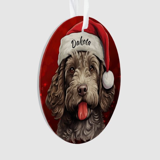 Labradoodle Custom Christmas Ornament (Vorderseite)