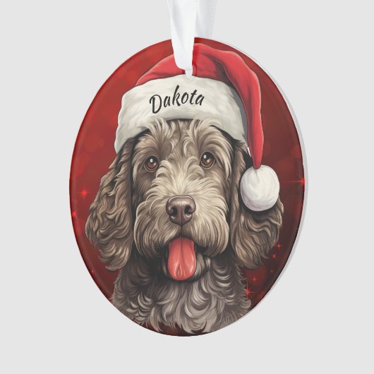 Labradoodle Custom Christmas Ornament (Vorderseite)