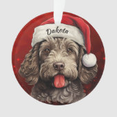 Labradoodle Custom Christmas Ornament (Vorderseite)