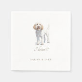 Labradoodle Custom Pet Wedding Napkins Serviette (Vorderseite)