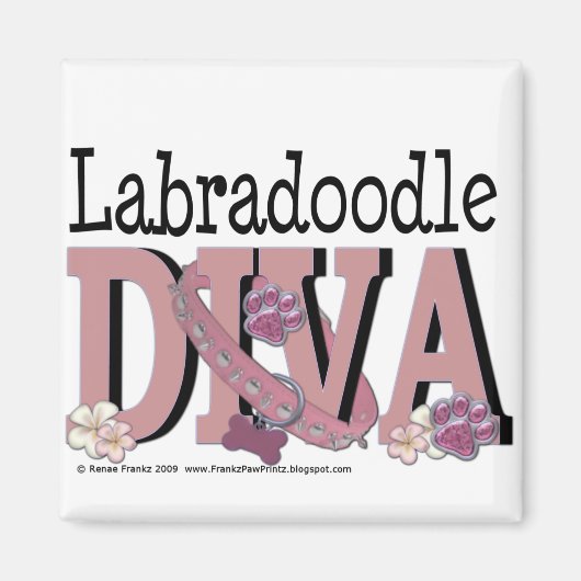 LabraDoodle DIVA Magnet (Vorne)