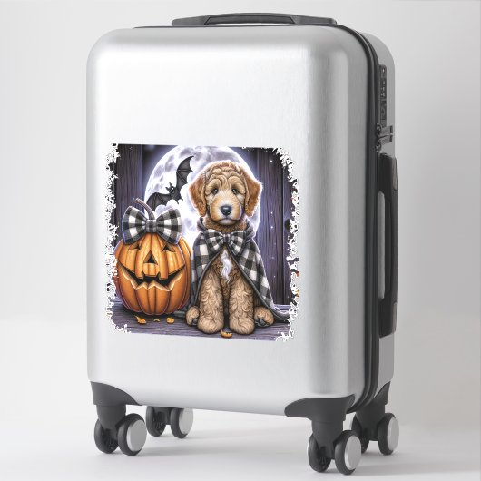 Labradoodle Dog Halloween Square Aufkleber (Koffer)