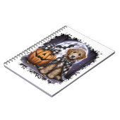 Labradoodle Dog Halloween Square Notizblock (Linke Seite)