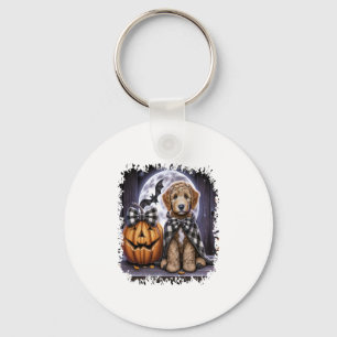 Labradoodle Dog Halloween Square Schlüsselanhänger