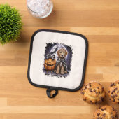 Labradoodle Dog Halloween Square Topflappen (Oben Unten)