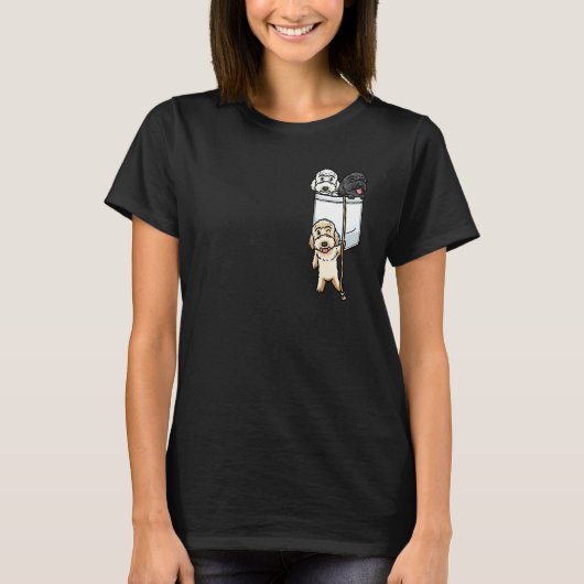 Labradoodle Dog In Pocket_1 T-Shirt (Vorderseite)
