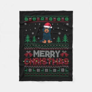 Labradoodle Dog Lovers Weihnachtsmannmütze Weihnac Fleecedecke