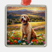 Labradoodle dog ornament aus metall (Vorne)