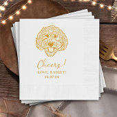Labradoodle Dog Personalisiert Cheers Napkins Serviette