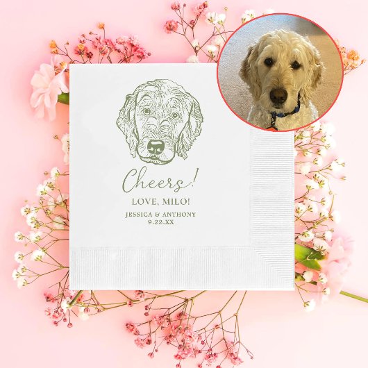 Labradoodle Dog Personalisiert Cheers Napkins Serviette