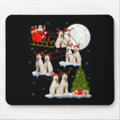 Labradoodle Dog Santa Sleigh Flying Funny Magical Mousepad (Vorne)