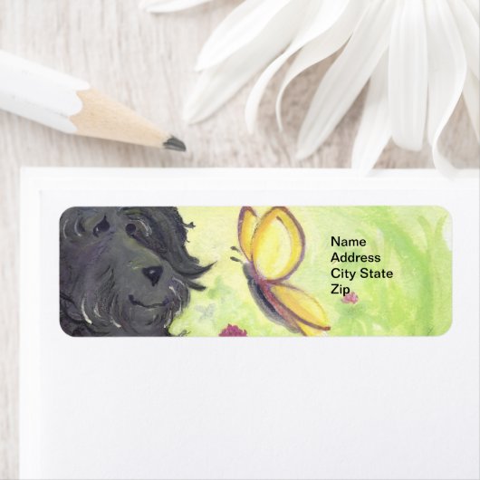 Labradoodle Doodle Doodle Hund / Rücksendeadresse (Insitu)