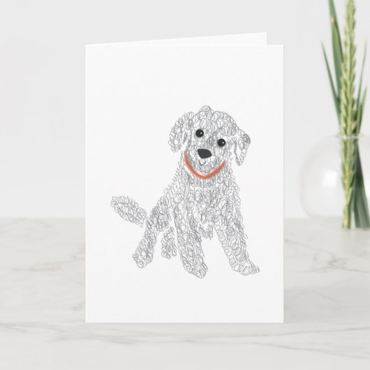Labradoodle Doodle Karte (Vorderseite)