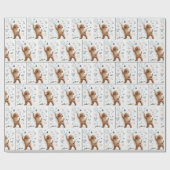 Labradoodle doodle mit Crayons Geschenkpapier (Flach)