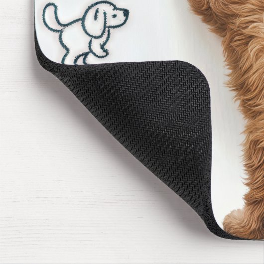 Labradoodle doodle mit Crayons Mousepad (Ecke)