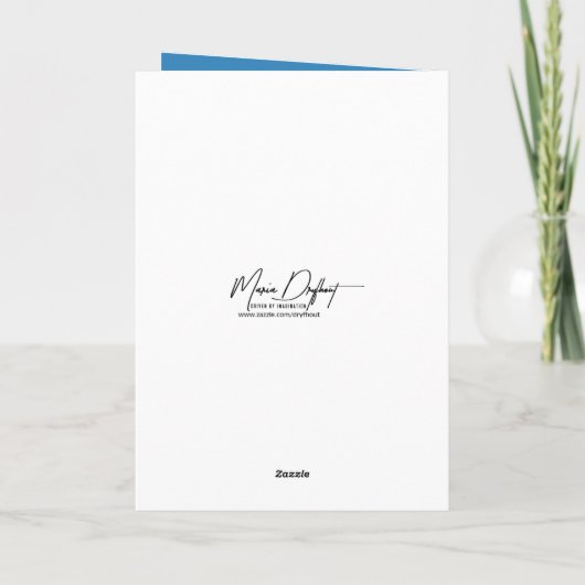 Labradoodle Doodling zum 60. Geburtstag Karte (Rückseite)