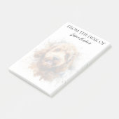 Labradoodle-Fan-monogrammierter Hund Post-it Klebezettel (angewinkelt)
