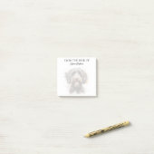 Labradoodle-Fan monogrammierter Hund Post-it Klebezettel (Auf Schreibtisch)