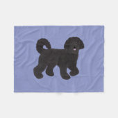 Labradoodle Fleece Blanket (Vorderseite (Horizontal))