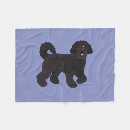 Labradoodle Fleece Blanket (Vorderseite (Horizontal))