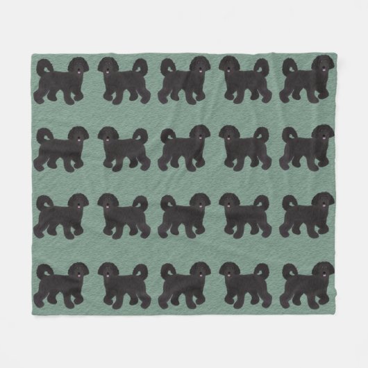 Labradoodle Fleece Blanket (Vorderseite (Horizontal))