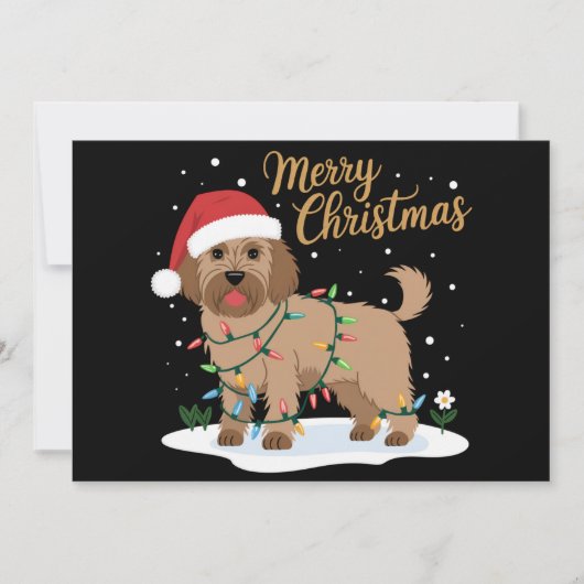 Labradoodle Frohe Weihnachten Weihnachten Weihnach (Vorderseite)