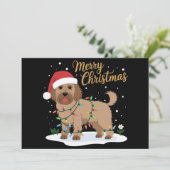 Labradoodle Frohe Weihnachten Weihnachten Weihnach (Stehend Vorderseite)