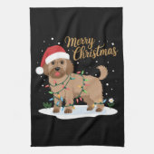 Labradoodle Frohe Weihnachten Weihnachten Weihnach Geschirrtuch (Vertikal)