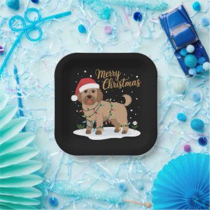 Labradoodle Frohe Weihnachten Weihnachten Weihnach Pappteller