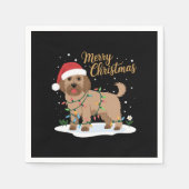 Labradoodle Frohe Weihnachten Weihnachten Weihnach Serviette (Vorderseite)