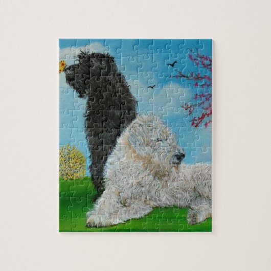 Labradoodle Frühling Puzzle (Vertikal)