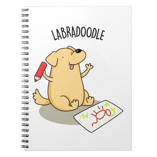 Labradoodle Funny Labrador Dog Pub Notizblock (Vorderseite)