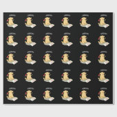 Labradoodle Funny Labrador Dog Pun Dark BG Geschenkpapier (Flach)