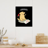 Labradoodle Funny Labrador Dog Pun Dark BG Poster (Küche)