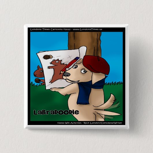 Labradoodle Funny spendet T-Shirts Tasse Karten et Button (Vorderseite)