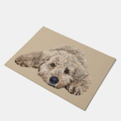 Labradoodle Fußmatte (Schrägansicht)
