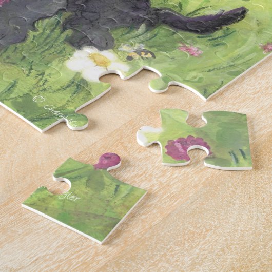 Labradoodle Gekritzel-Hund/Puzzlespiel Puzzle (Seite)