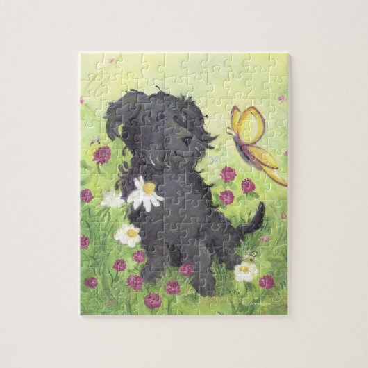 Labradoodle Gekritzel-Hund/Puzzlespiel Puzzle (Vertikal)